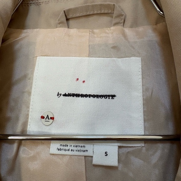 NWOT Anthropologie Ruffled Trench Coat Size Small - Picture 7 of 15